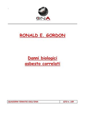 cover image of Danni biologici asbesto correlati